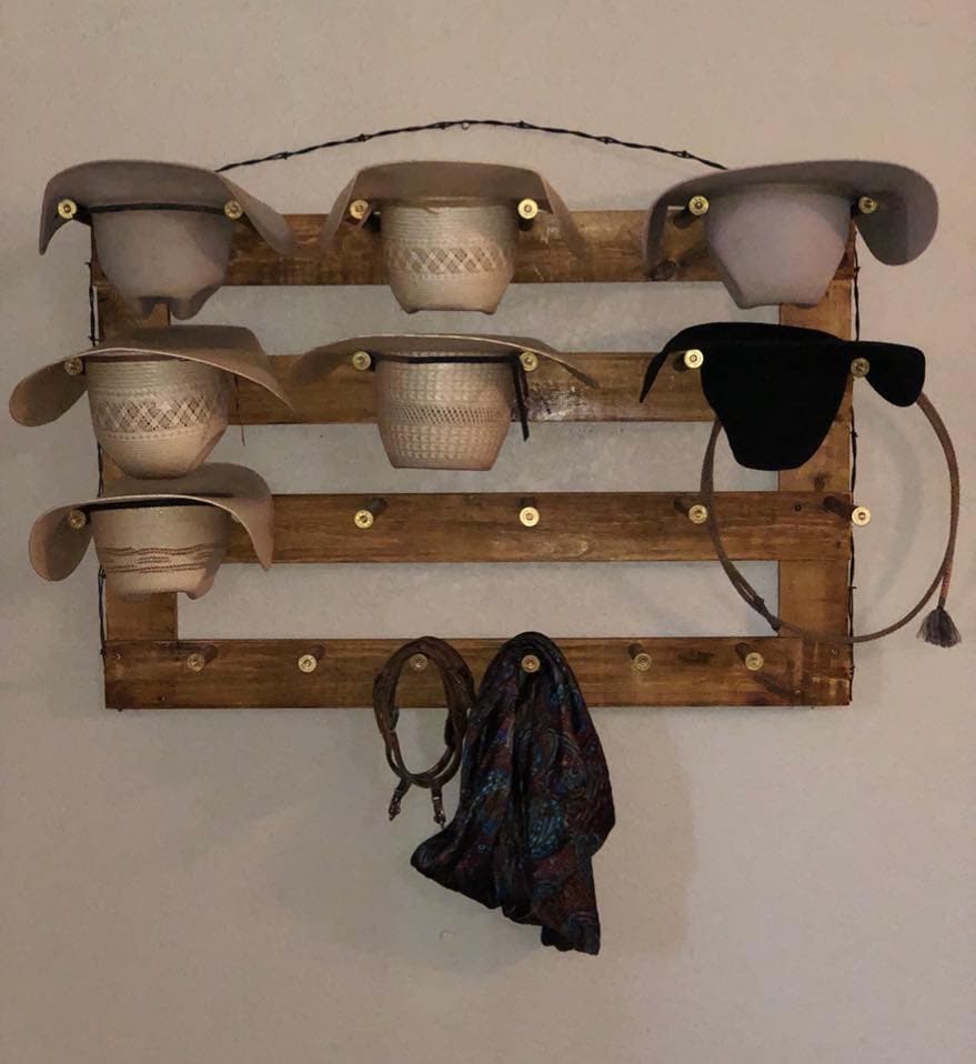 Hat rack for discount wall